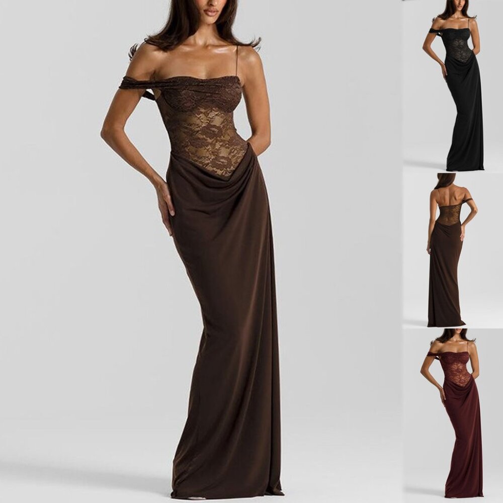 Spaghetti Strap Lace Patchwork Dress - image 2